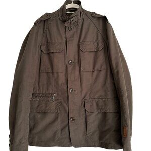Geospirit field utility military jacket olive green/brown Mens Size XL (56)